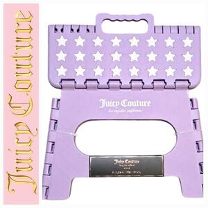 Juicy Couture Home JC Signature Logo Hearts Step Stool